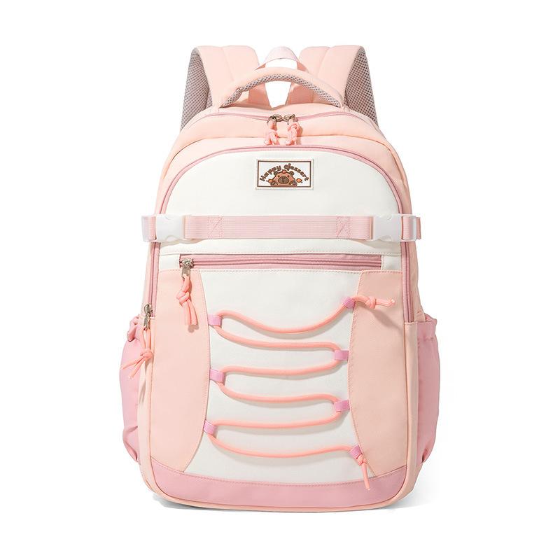 School Bag Contrasting Color Casual High Value Junior High School Students Lightweight Versatile Large Capacity Backpack Batch