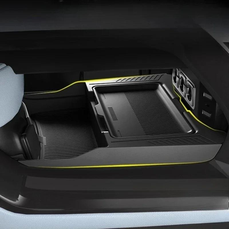 For BYD Leopard 5 Leopard 8 2024 2025 Center Console Lower Storage Box Silicone Hidden Organizer Interior Tidying Accessories