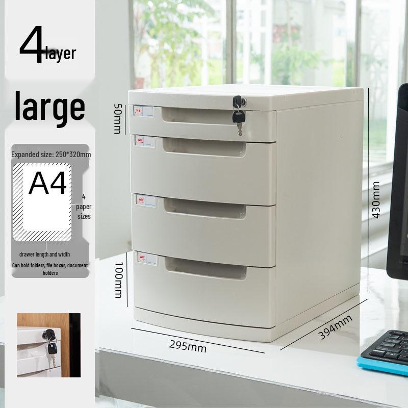 Abschließbarer mehrschichtiger A4-Desktop-Aktenschrank und Aufbewahrungsbox