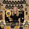 Graduation Decorations Blue Themed Set - Congrats Grad Banner, Class Of 2026 , Balloons & Streamers Kit - Complete Party Supplies For High School &