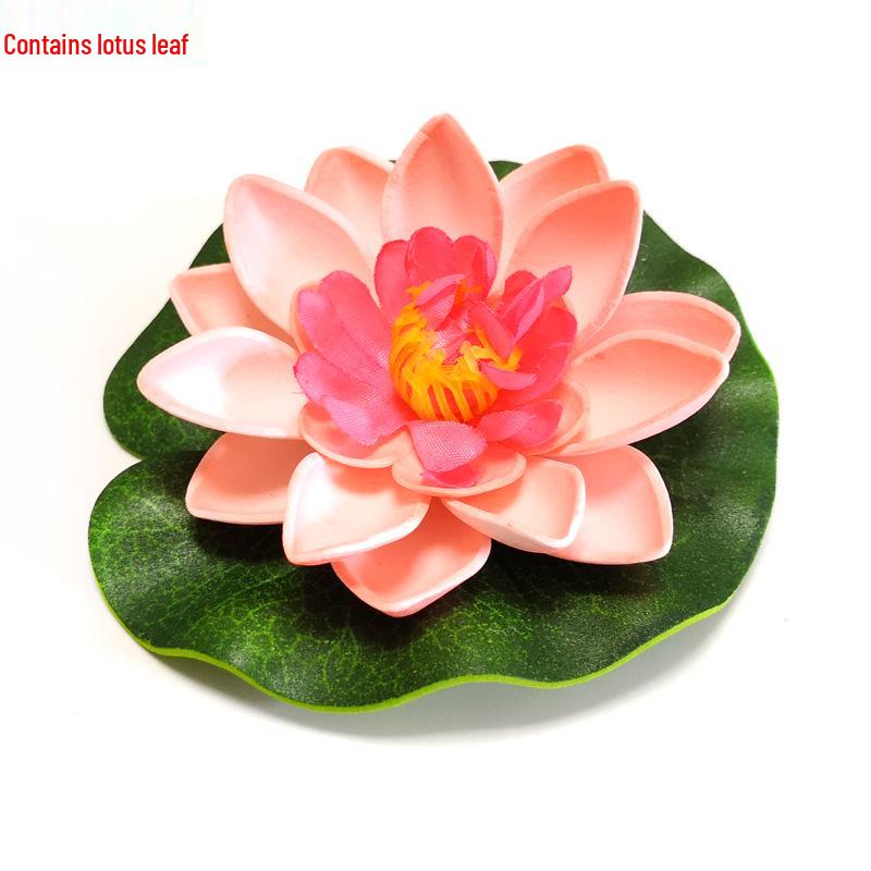 10 cm Künstliche Lotusblume für Teich, Aquarium und Gartendekoration