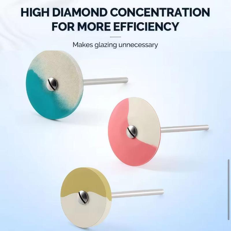Rubber Diamond Polisher Wheel Disc Set High Diamond Concentration For Nail Art Jewelry Metal Polish