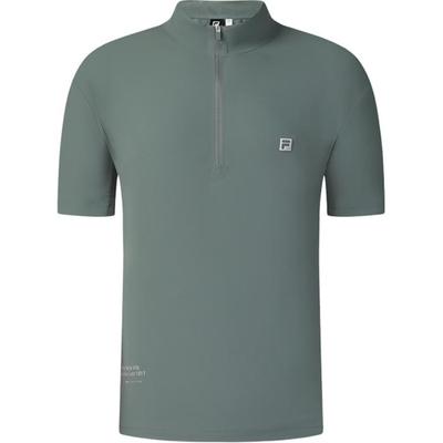 Fitness Athletics Outdoor Series Sports Half-Zip Stand Collar Loose Short Sleeve T-Shirt Men Tops A11M531113F-DY