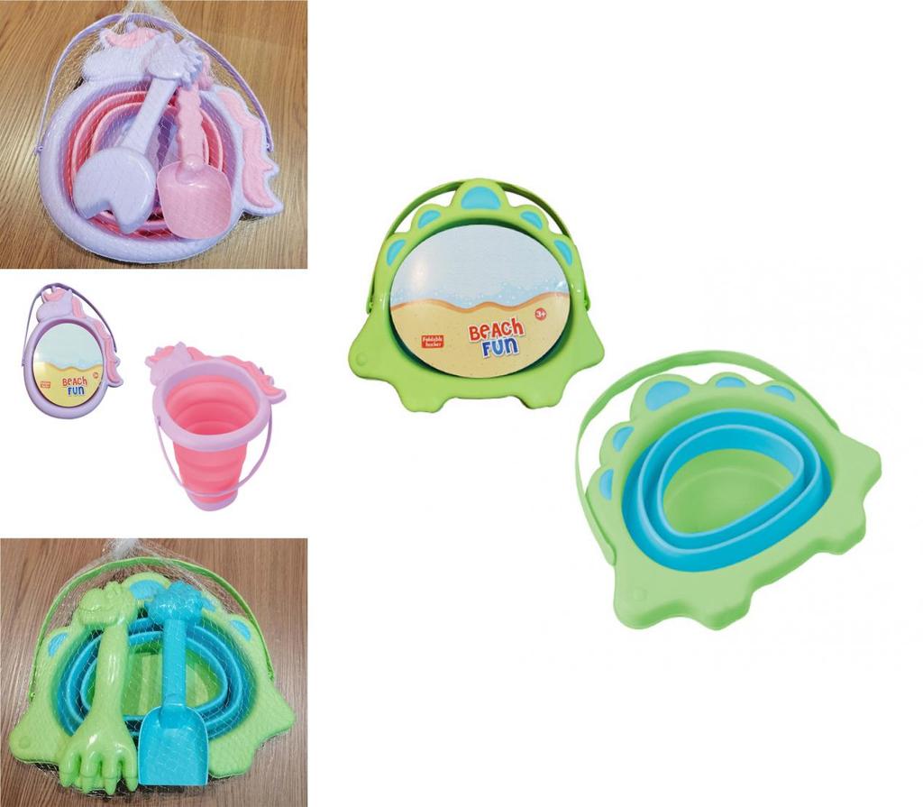 New Soft Silicone 2.5l Foldable Portable Water Bucket For Outdoor Play And Sand Fun