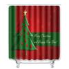 Christmas Shower Curtain Floor Mat Combination Four-Piece Set Bathroom Toilet Carpet Shower Room Mat Foot Mat