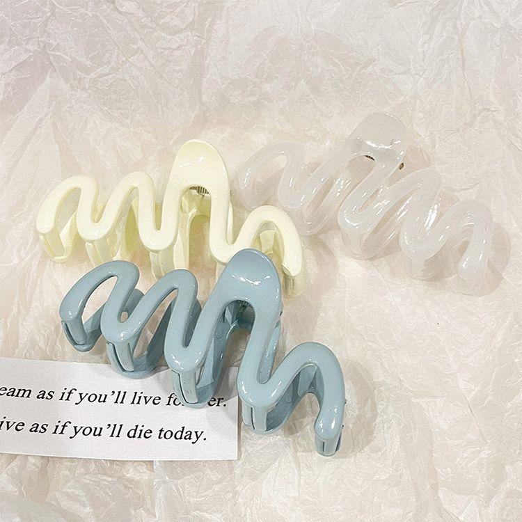 with resembling as a head accessory Jelly color wavy low-neck series hairstyle shark hairpins 1 PC hairpin clips Delicate Jewelry