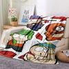 South Park Cartoon Printed Flannel Blanket, soft throw for bedroom sofa, washable, fan merchandise, great gift.