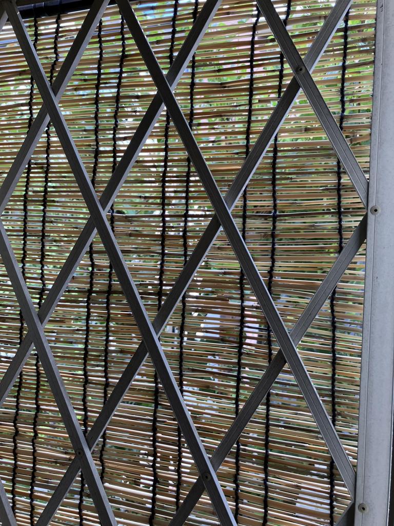 Specially Smoked Bamboo Blinds, 88 x 180 cm, Made with Natural Black Round Bamboo, Brown, by Mizukan Seirensho