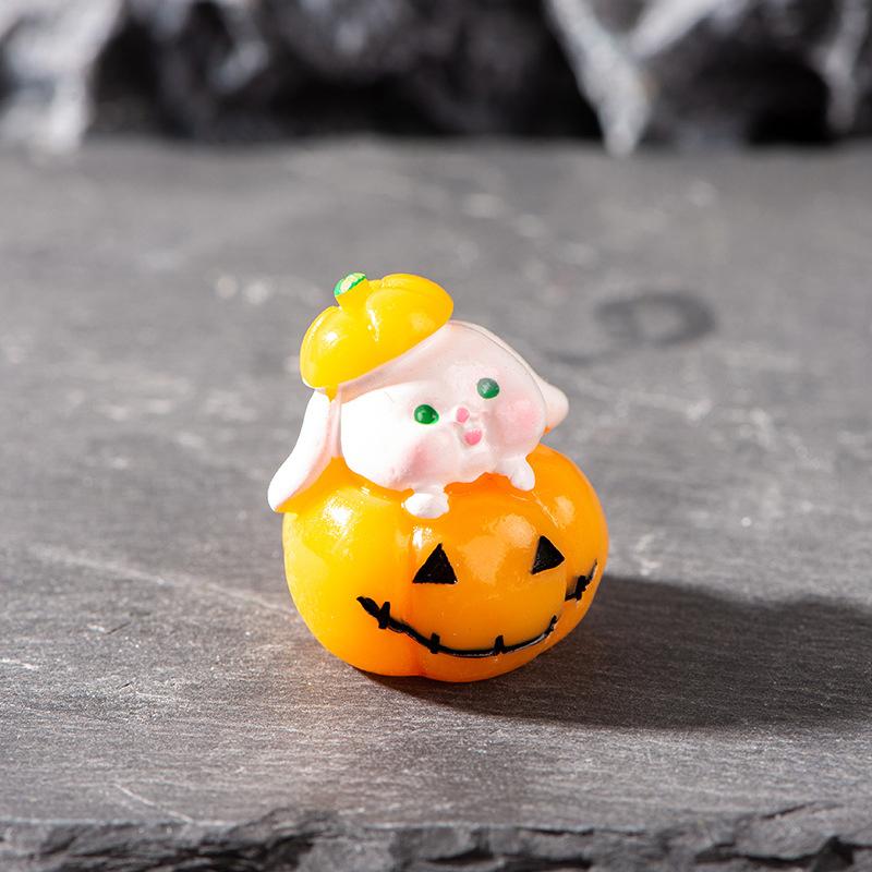 Halloween Ornament Mikro Landschaft Dekoration Zubehör Zauberer Geist Kürbis Kaninchen Fledermaus Baum Magie Haus Harz Ornamente
