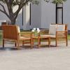 Day and Night - Day and Night 3-piece Garden Furniture Set with Acacia Wood Cushions