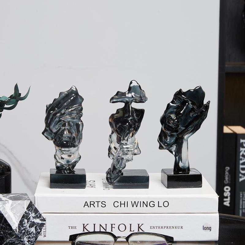 Modern Abstract Wine & TV Cabinet Decoration - Light Luxury for Living Room, Porch, or Office - Free Shipping