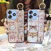 Dirt-resistant Wristband Phone Case For ZTE Blade A73 4G/V50 Smart Anti-knock Cartoon Wrist Strap Phone Holder Soft Case