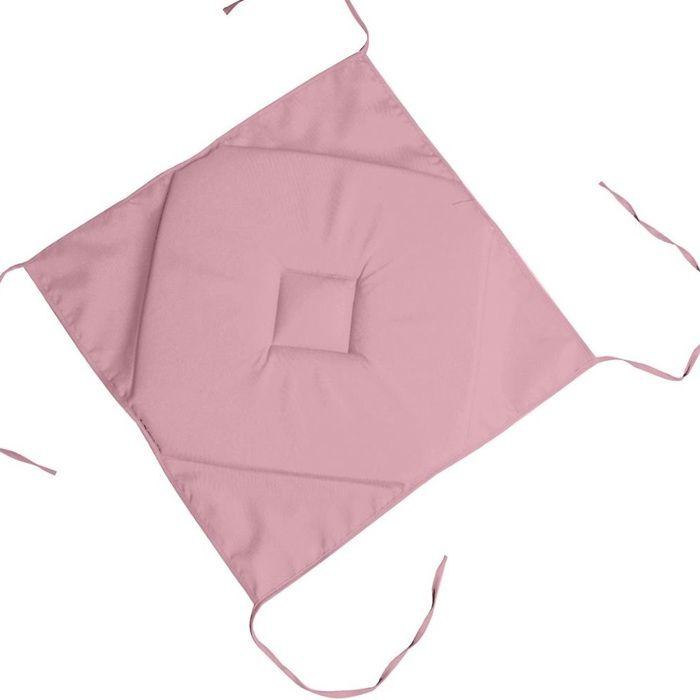 Galette de chaise - EDEN - Nelsen - 40 x 40 cm - Rose poudre - Moelleuse et résistante