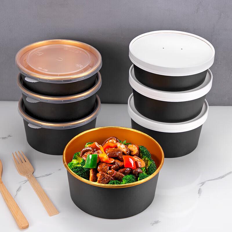 Disposable Paper Takeout Bowls with Lids