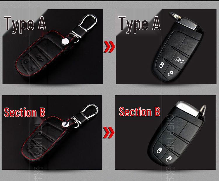 Genuine Leather Key Case for Dodge Journey & Jeep Cherokee Models