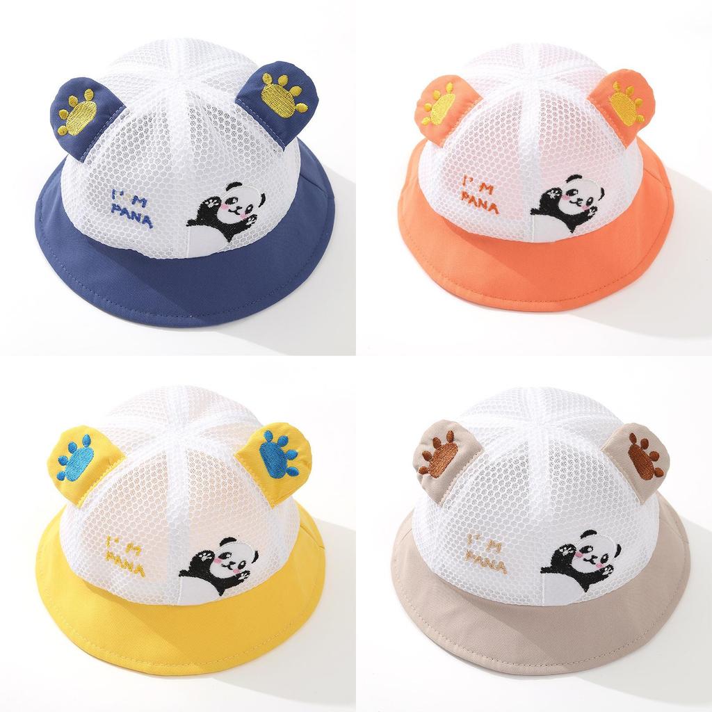 Cartoon Panda Toddler Sun Hat With Breathable Mesh For Summer Outdoor Protection