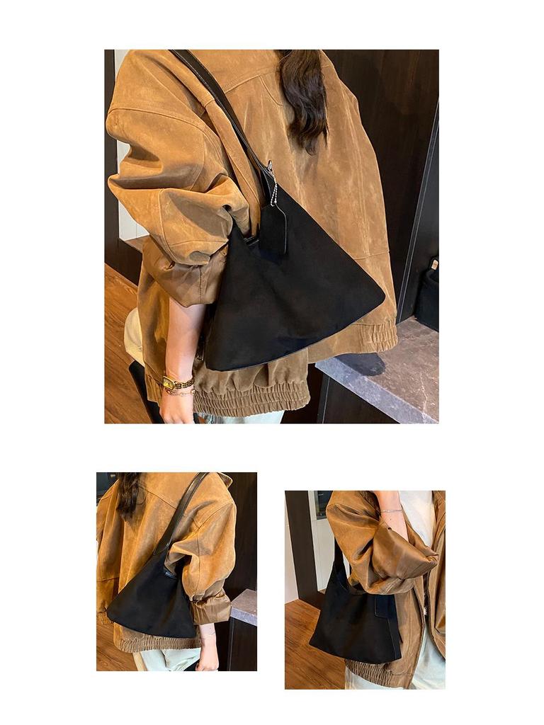 Große Wildleder-Tasche mit Leopardenmuster im koreanischen Stil - Mode Herbst/Winter 2025 Retro Ein-Schulter Umhängetasche für Damen