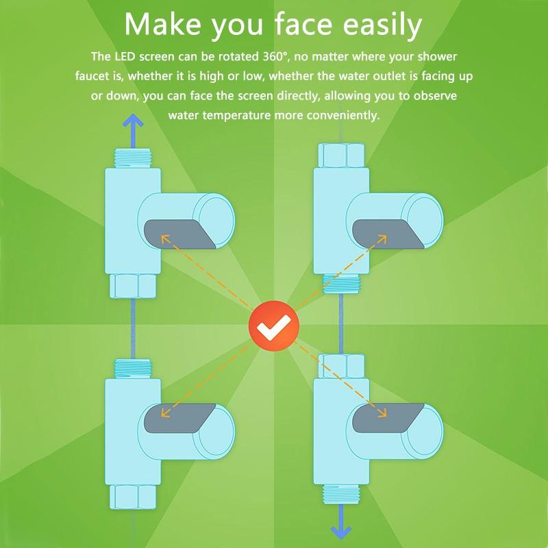 LED Display Water Flow Faucet Shower Thermometer Temperture Meter Monitor Kitchen Bathroom Smart Home Baby Care