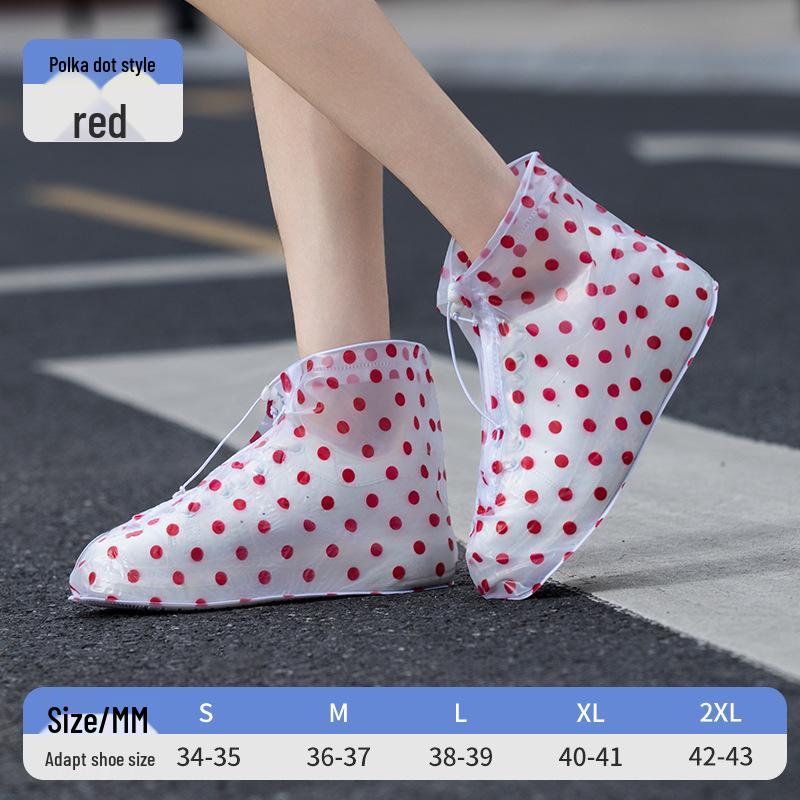 Waterproof, Non-Slip PVC Shoe Covers: Rainproof and Wear-Resistant for Adults and Children, Ideal for Zipper Shoes.