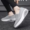 Women Slip on Walking Shoes Air Cushion Sneakers Pink Grey Black Blue Elevator Platform Orthopedic Socks Shoes Plus Size