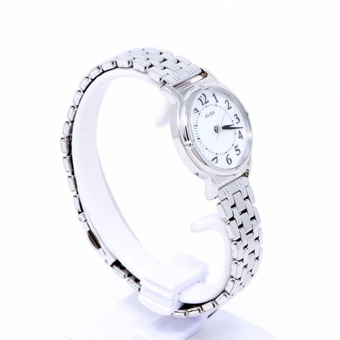 Seiko Alba Women's Quartz Watch AEGK426 (White Dial, Silver Case)