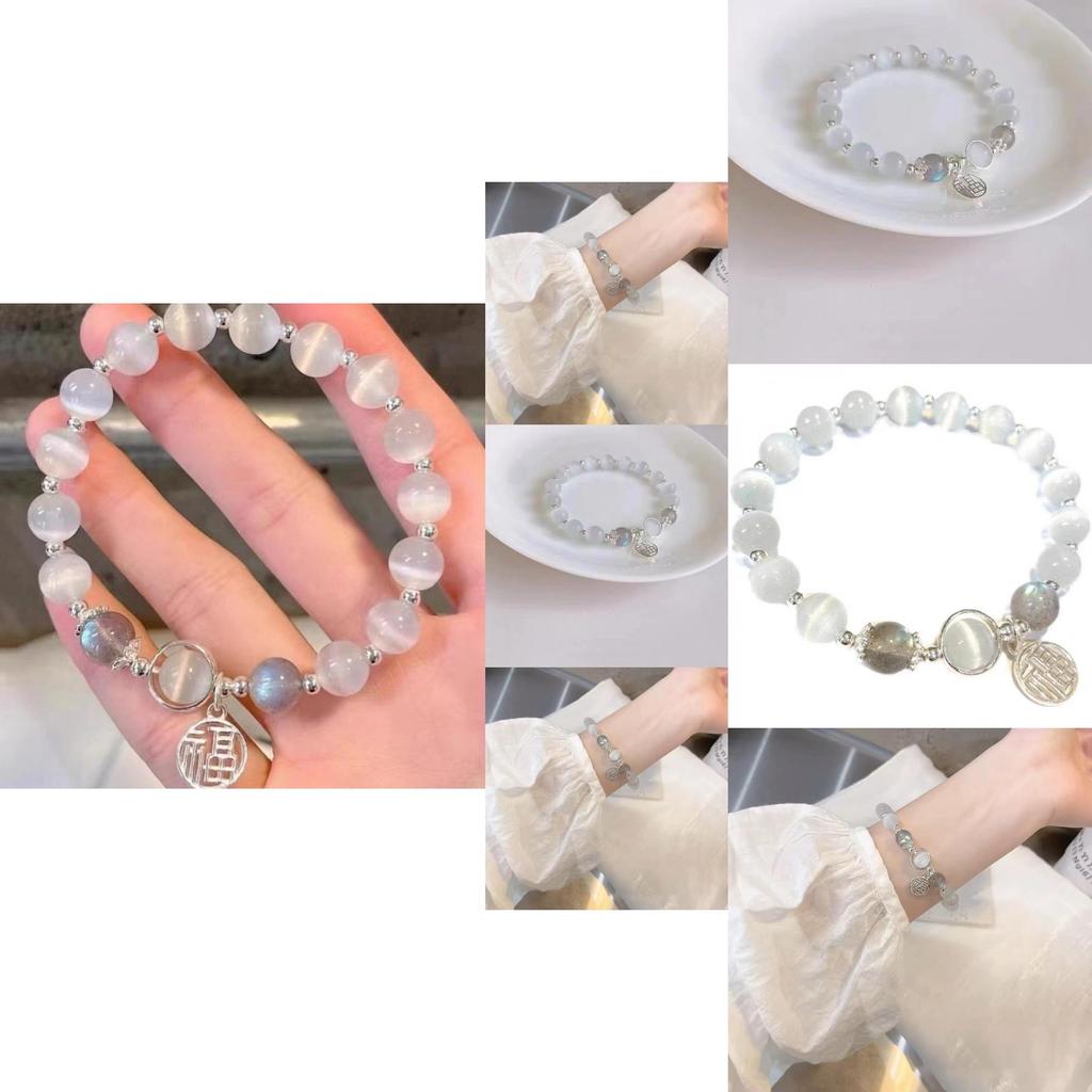 Elegant Cat's Eye Crystal Bracelet For Women Vintage Alloy Design Summer 2024
