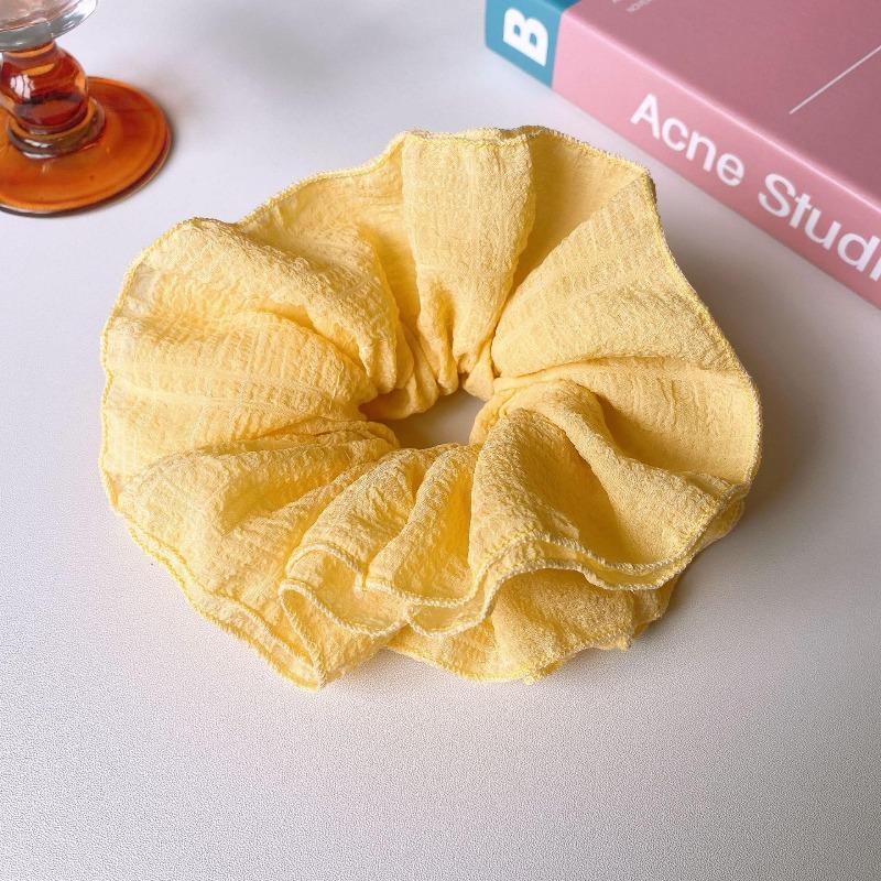 Volán vysoké elastické gumičky do vlasů Dívčí Francouzské Vintage Elegantní gumičky Stuha Sponky do vlasů Ženy Dívky Roztomilé doplňky pro úpravu vlasů