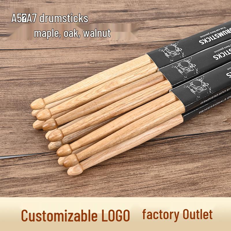 Beginner Practice Drumsticks Set - 5A/7A Maple, Oak, Hickory