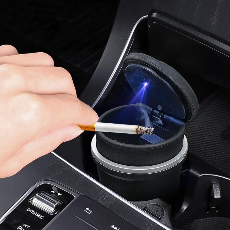 Car LED Ashtray Garbage Coin Storage Cup Accessories For Chevrolet Cruze Sonic Silverado Trax Camaro Corvette Bolt Z71 Sail SS