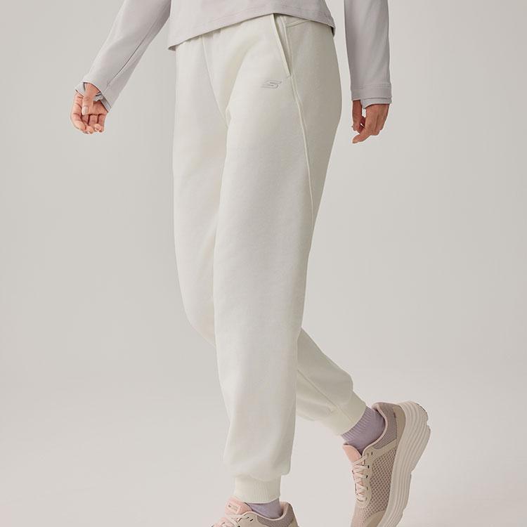 Skechers Fleece Lined Warmth Resistant Thermal Comfort Stretch Cuffed Classic Knit Joggers Women Bottoms P425W084-0074