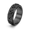 Vintage Titanium Steel Hexagram Rotating Ring Trendy Gothic Men Jewelry