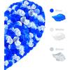 1200 Pcs Rose Petals,Blue White Silver Rose Petals Decoration Silk Rose Petals for Romantic Night for Her Set Wedding Party Flower Girl Petals Fake