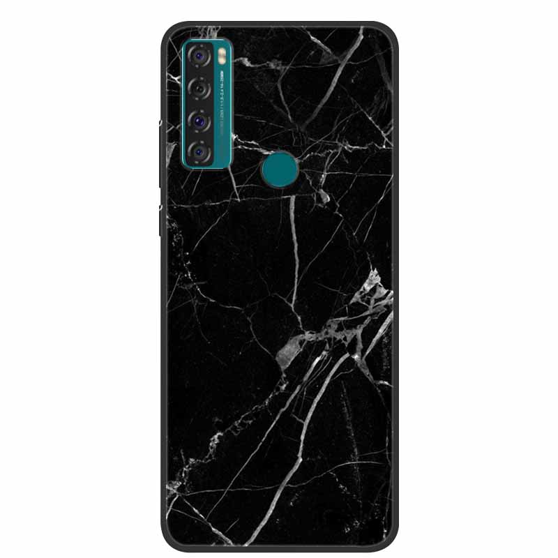 Per Custodia TCL 20 SE Marmo Silicone TPU Cover Posteriore Morbida Custodia per Telefono Per TCL 20 SE T671H Coque Cartoon Antiurto Moda Funda