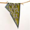 Retro Cotton and Linen Feel Triangular Silk Scarf Women's Four-season Versatile Neck Protection Scarf Headscarf Commuting Accessories Scarf