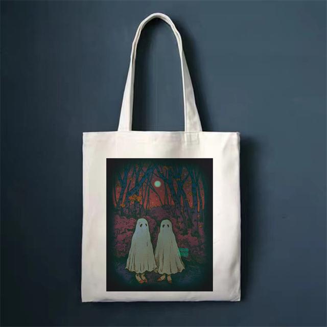 Einkaufstasche einseitige Strand-Canvas-Tasche Umhängetasche große Kapazität Handtasche 2022 neu retro Kunst Cartoon kawaii lässig niedlich Bolsas