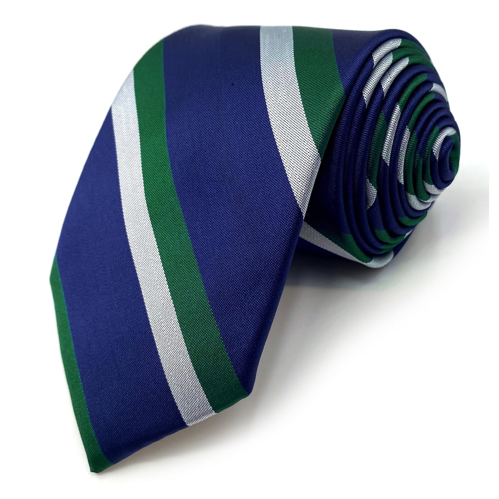 

Tie Blue Stripe Green Suit Classic Size 147cmx8cm [S&W SHLAX&WING] Men s Off-White Men s