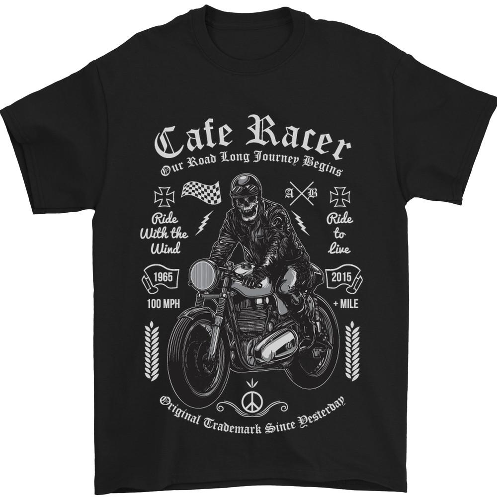 Cafe Racer Motorcycle Motorbike Biker Mens T-Shirt Unisex T-Shirt L
