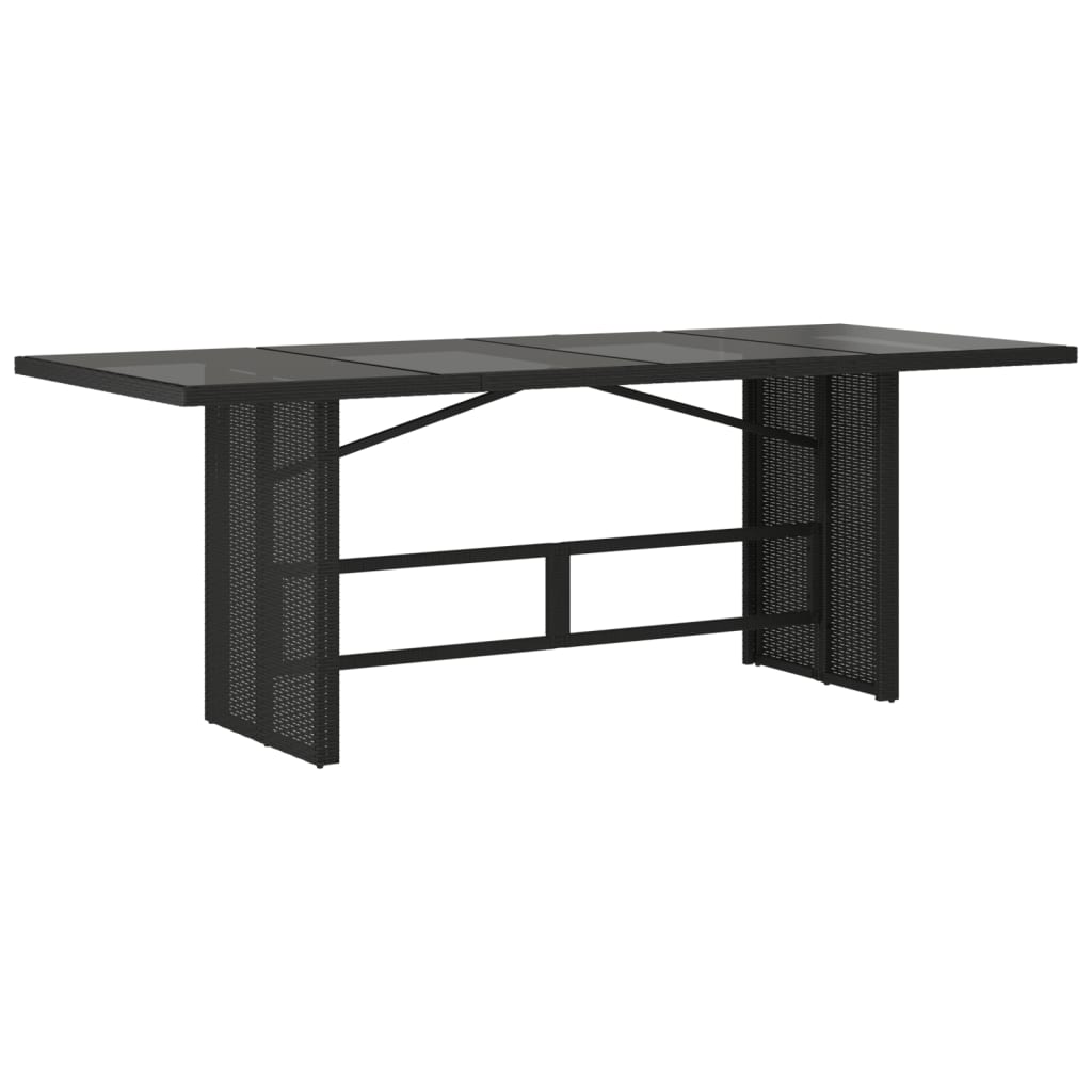 Vidaxl 7-Cz. Garden Furniture Set With Cushions, Black, Poly Rattan
