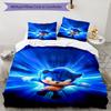 Sonic Design Bed Bedding Set 1 Duvet Cover + 2 Pillowcases Soft Breathable Household Bed Linens
