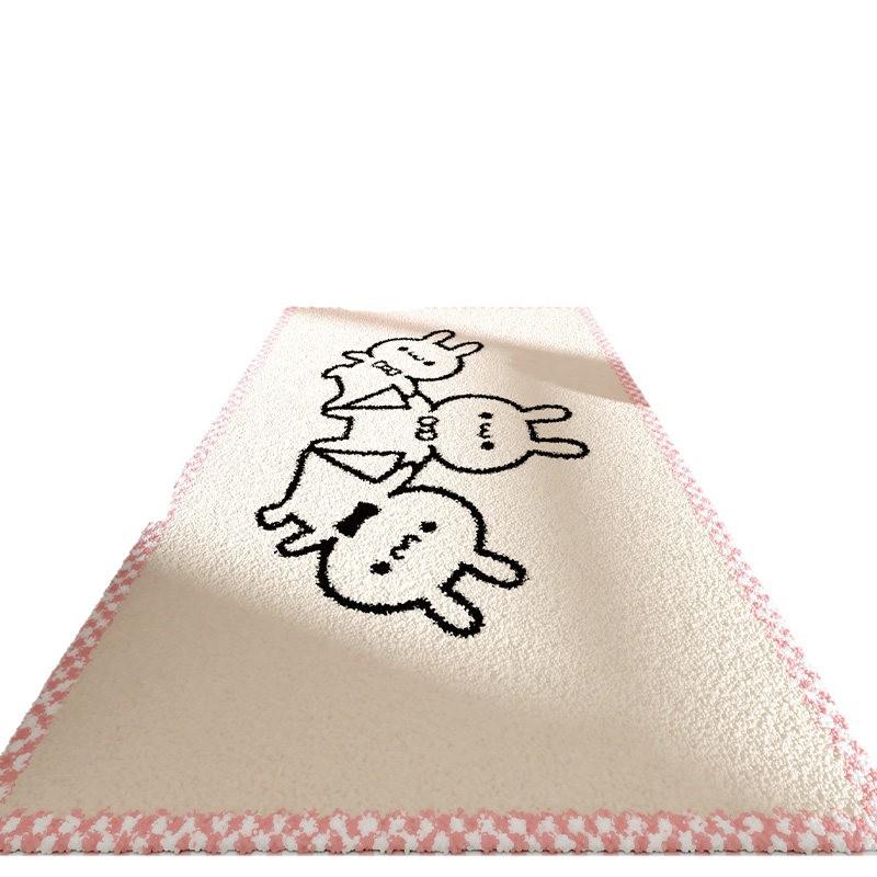 Cartoon Rabbit Sofa Blanket: Stain-Resistant, Wear-Resistant, Easy to Clean, Ideal for Living Room & Bedroom Decor
