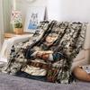 1PC Black Clover Patterned Flannel Blanket Suitable For All Seasons For Home Decor Warmth And Comfort Gifts Holiday Present