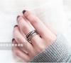 Adjustable Modern S925 Sterling Silver Twisted Ring Retro Fashion For Men And Women