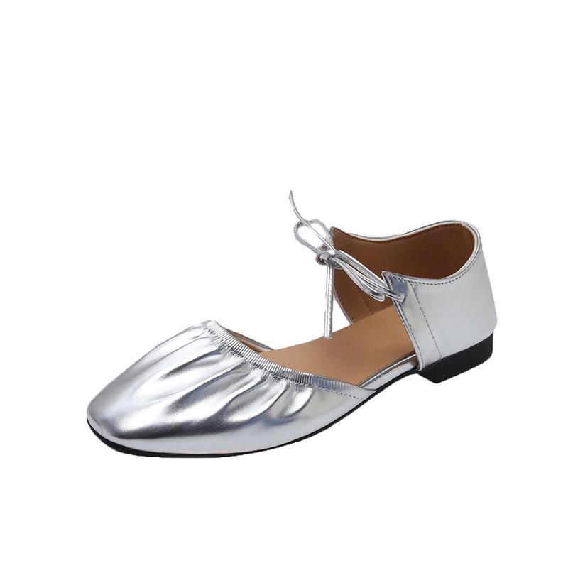 Fashion Women's Flat Shoes Fall New Fashion Square Head Shallow Mouth Soft Sole Anti-slip Wear-resistant Low-top Shoes