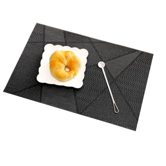 

Противоскользящий термостойкий коврик для столовых приборов, подставка для столовых приборов, посуда, украшение стола чёрный