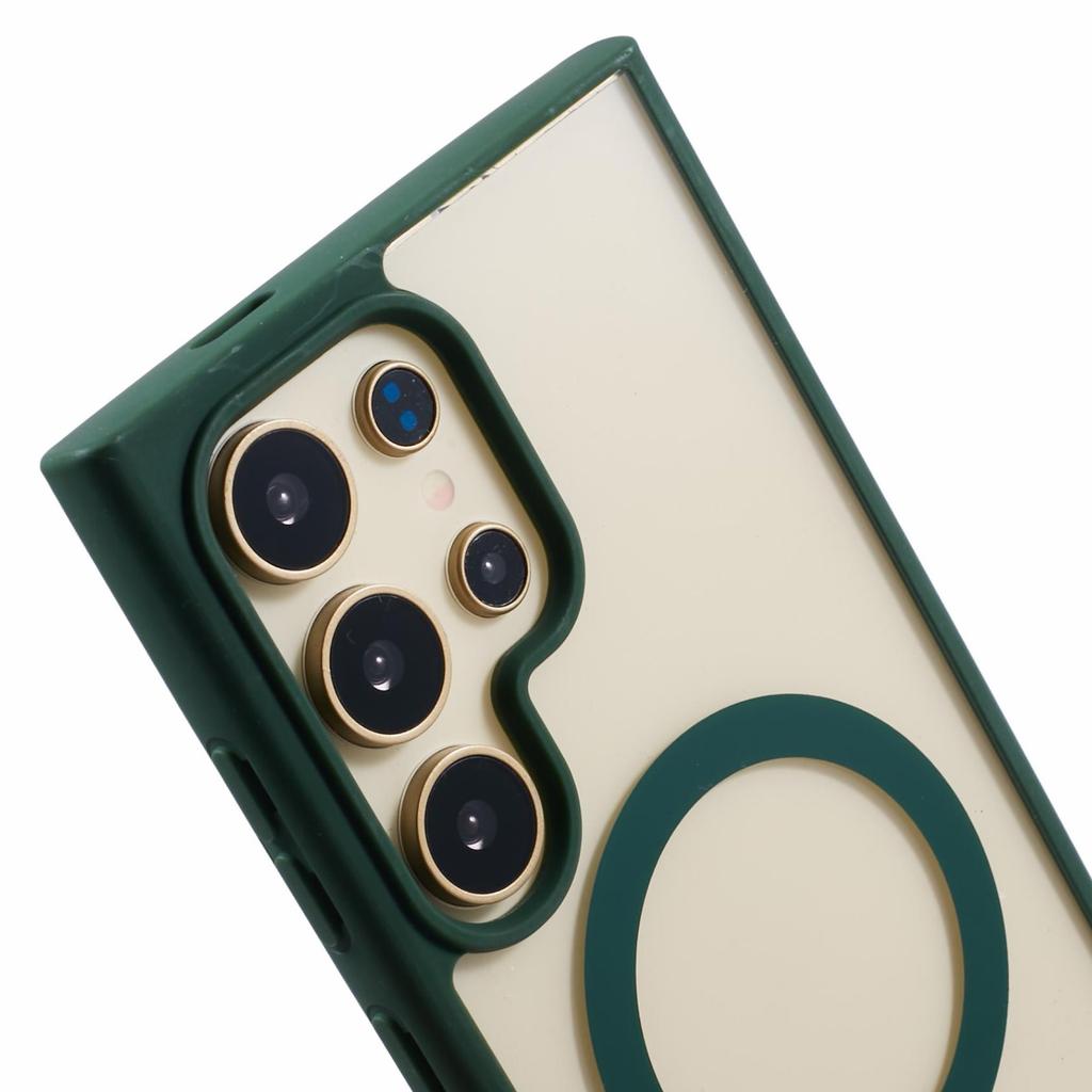 For Samsung Galaxy S23 Ultra Case Magnetic Case Shockproof PC+TPU Clear Phone Cover