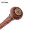 Copper Rotate Round Wooden Traditional Fashion Stick Decorative Cospaly Party Wood Cane Halloween Wand 95cm