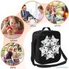 Black Cat Head Round Portrait Madnala Moon Pentagram Insulated Lunch Box Reusable Portable Waterproof Thermal Cooler Bento Bag