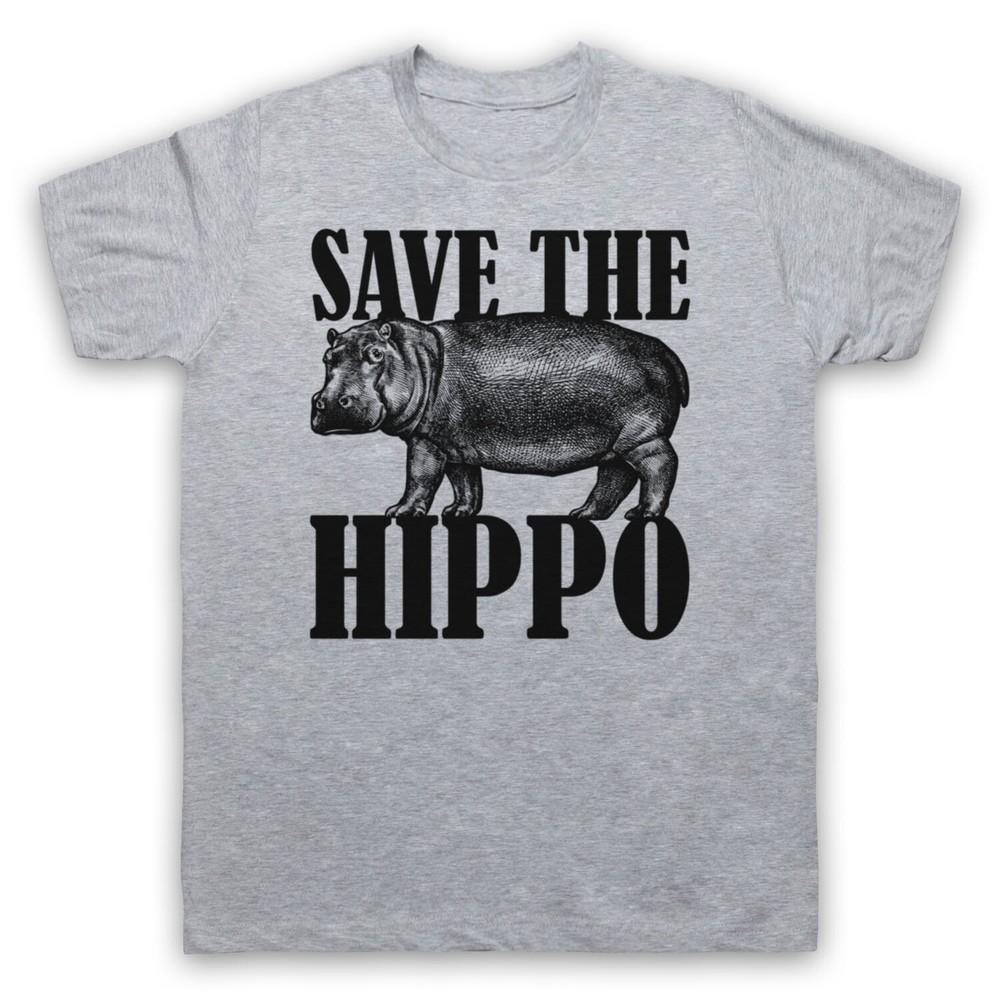 

Save The Hippo Hippopotamus Animal Rights Protest Mens And Womens T-Shirt 3XL