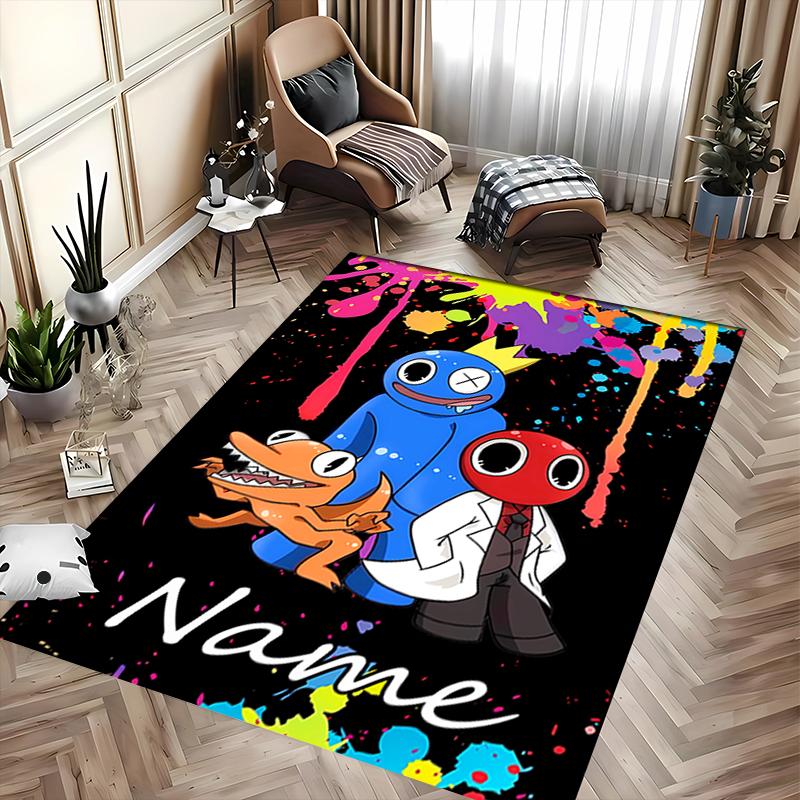 Custom Personalization Rainbow Friends Area Rug - Perfect For Kitchen, Bathroom,Laundry Room Decor Large Size Available,Gift All Seasons