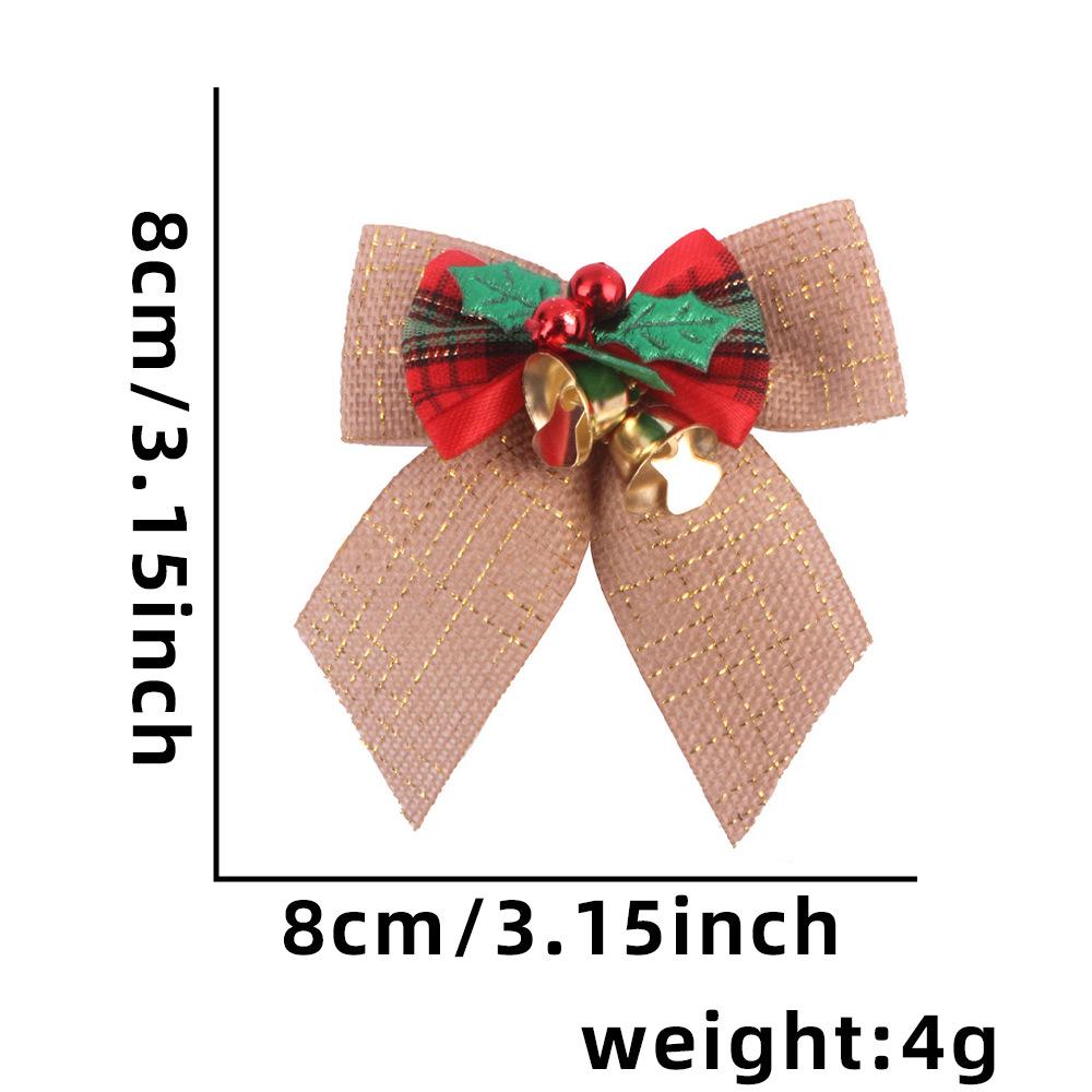 Mini Christmas Bow with Bells - Tree Ornament & Gift Box Decoration